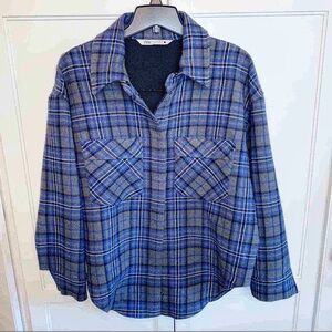 Zara Blue Plaid Blazer